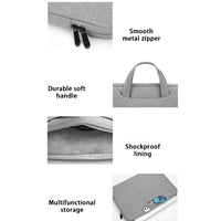 Prevo 14 Inch Laptop Sleeve - Water-Resistant Polyester, Grey Prevo 14 Inch Laptop Sleeve - Water-Resistant Polyester, Grey